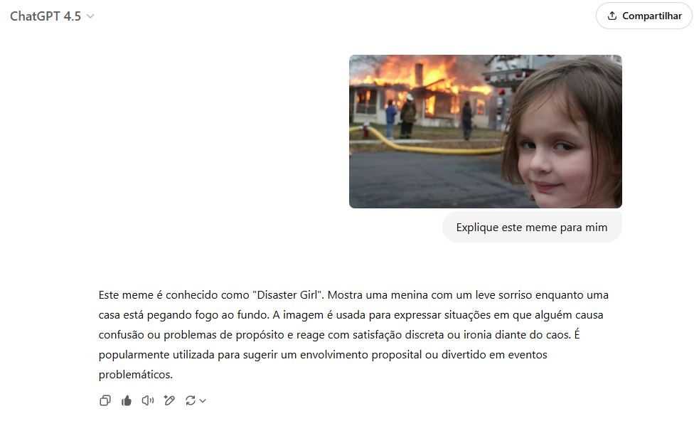 Explicar slide, imagem ou ilustração (até mesmo uma piada ou um meme)