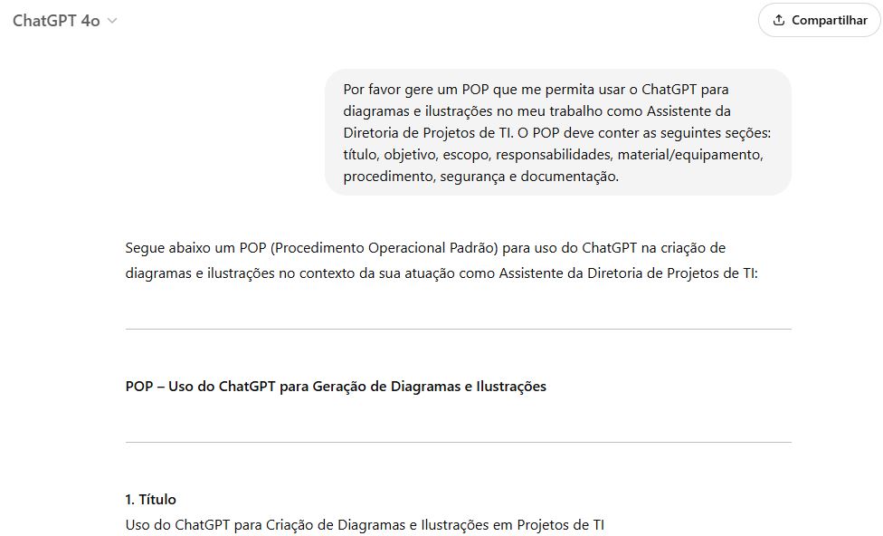 Gerar Procedimento Operacional Padrão (POP) para um determinado trabalho
